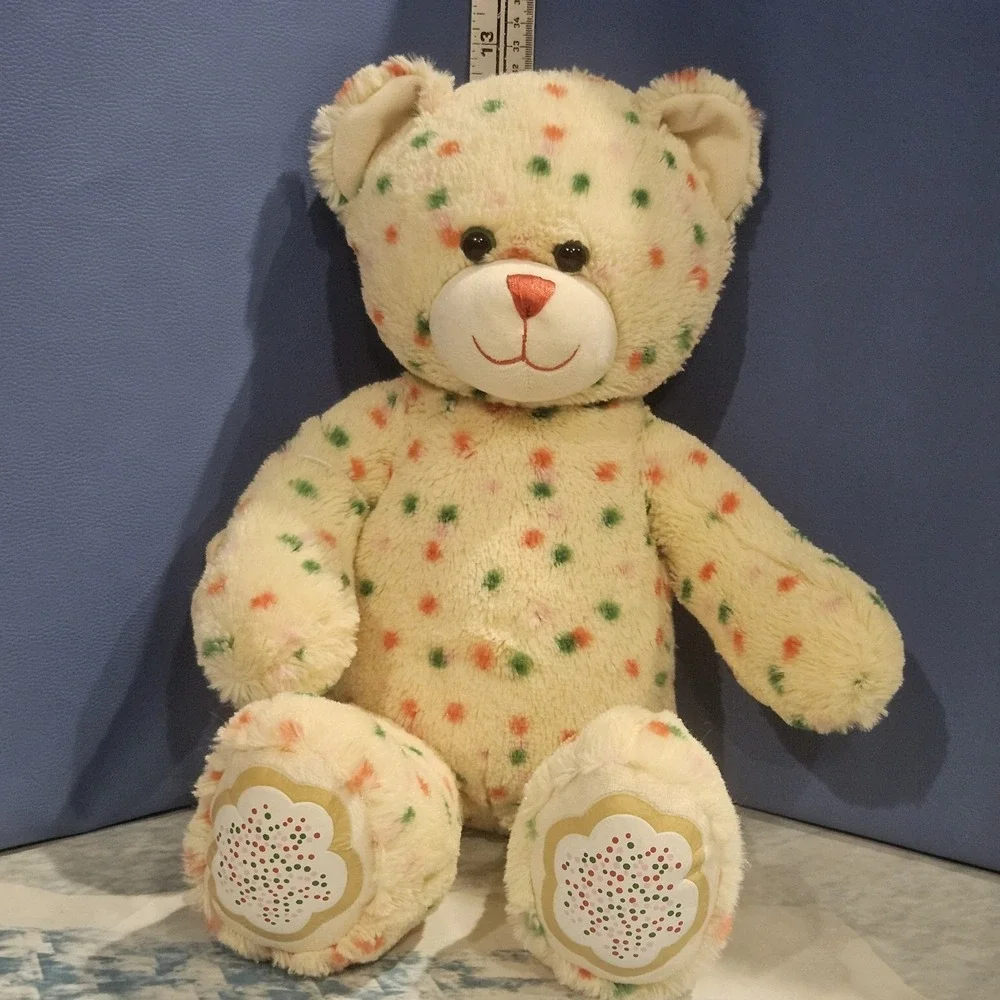 Build A‎ Bear 2012 Sugar Cookie Christmas Bear Plush Dress Cookie Wristie Purse